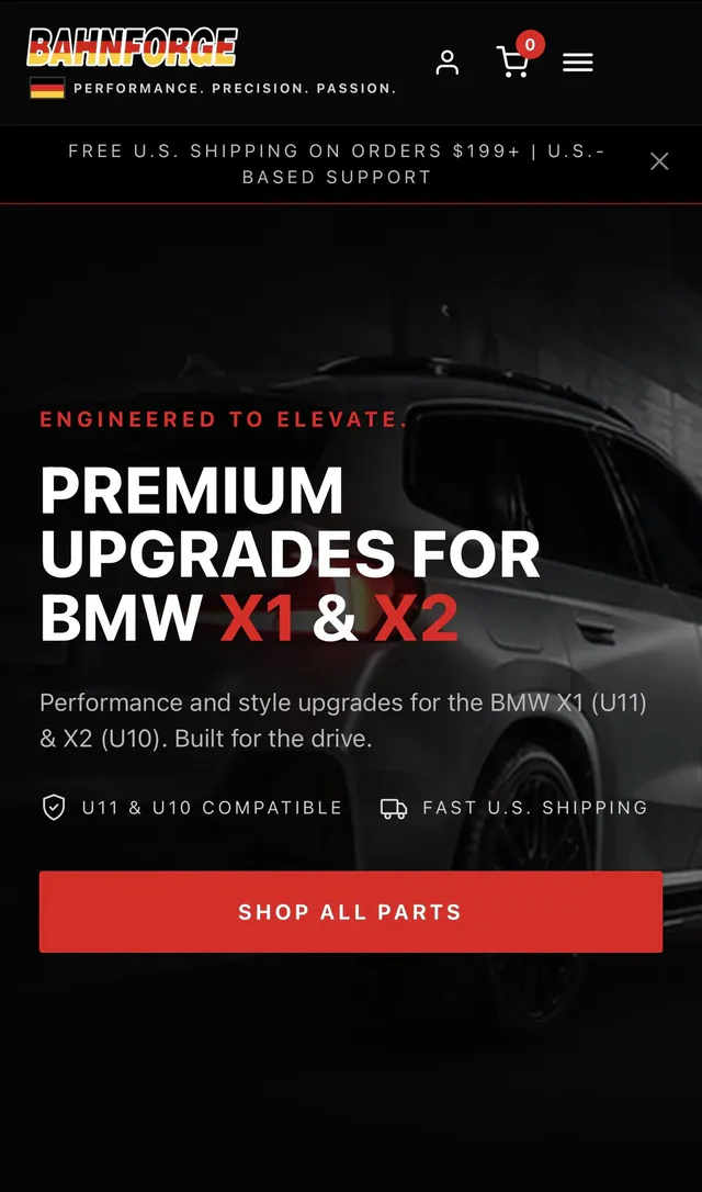 BahnForge mobile website
